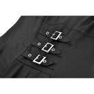 Darkinlove Women's Punk Studded Buckle Straps Pleated Slip Dress