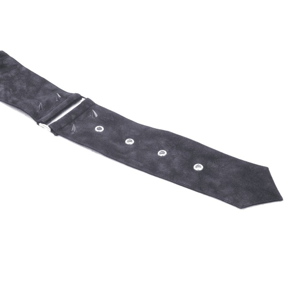 Darkinlove Women's Punk Studded Faux Leather Belt with Bag