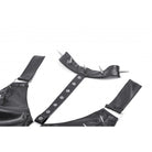 Darkinlove Women's Punk Studded Faux Leather Bustier