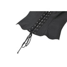 Darkinlove Women's Punk Studded Lace-up Zip Turn-down Collar Vest