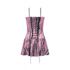 Darkinlove Women's Punk Tie-dyed Mesh Splice Slip Dress