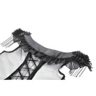 Darkinlove Women's Punk  V-neck Multilayered Mesh Dress