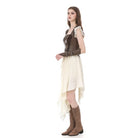 Darkinlove Women's Steampunk Buckle Strap Cutout Side Zipper Vest