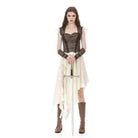 Darkinlove Women's Steampunk Buckle Strap Cutout Side Zipper Vest