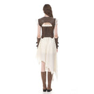 Darkinlove Women's Steampunk Buckle Strap Cutout Side Zipper Vest