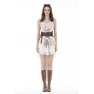 Darkinlove Women's Steampunk Irregular Big Buckle Underbust Corset