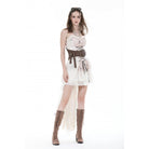 Darkinlove Women's Steampunk Irregular Big Buckle Underbust Corset