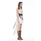 Darkinlove Women's Steampunk Irregular Big Buckle Underbust Corset