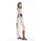 Darkinlove Women's Steampunk Irregular Big Buckle Underbust Corset