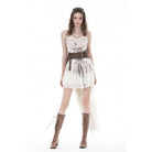 Darkinlove Women's Steampunk Irregular Big Buckle Underbust Corset