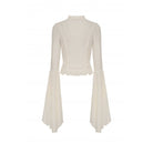 Darkinlove Women's Steampunk Ruffled Flared Sleeved V-neck Shirt