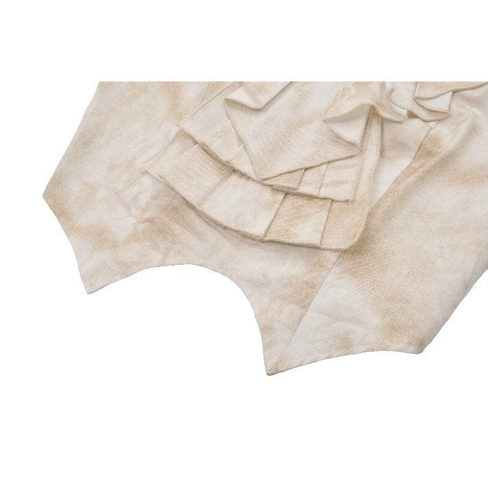 Darkinlove Women's Steampunk Ruffles Tie-Dye Crop Top