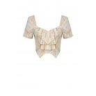 Darkinlove Women's Steampunk Ruffles Tie-Dye Crop Top