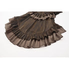 Darkinlove Women's Steampunk Tailcoat Bloomers with Anchor Buttons and Ruffled Trim