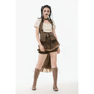 Darkinlove Women's Steampunk Utility Vest with Cargo Pockets