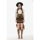 Darkinlove Women's Steampunk Utility Vest with Cargo Pockets