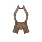 Darkinlove Women's Steampunk Utility Vest with Cargo Pockets