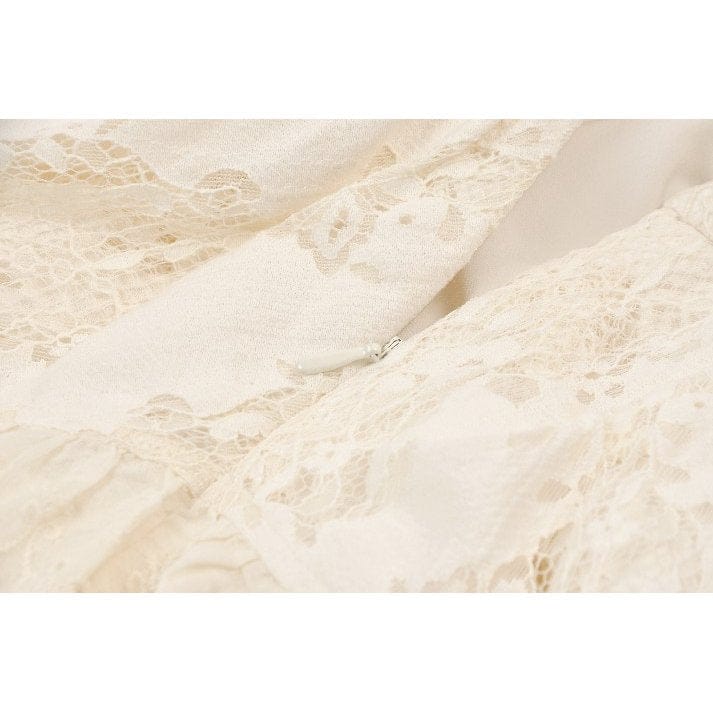 Darkinlove Women's Stempunk Lace Ruffled Layered High Low Skirt