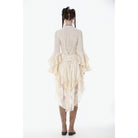 Darkinlove Women's Stempunk Lace Ruffled Layered High Low Skirt