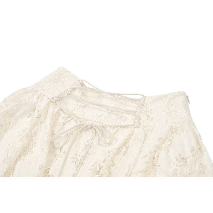 Darkinlove Women's Stempunk Lace Ruffled Layered High Low Skirt