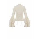 Darkinlove Women's Stempunk Lace-up Layered Flared Sleeved Shirt