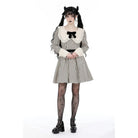 Darkinlove Women's Vintage Doll Collar Striped Dress