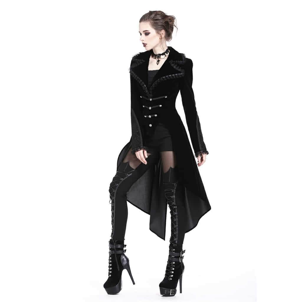 Darkinlove Women's Vintage Goth Tail Coat