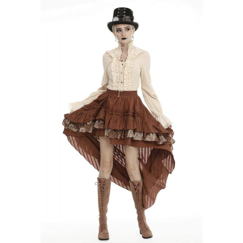 Darkinlove Women's Vintage Ruffles Irregular Skirts