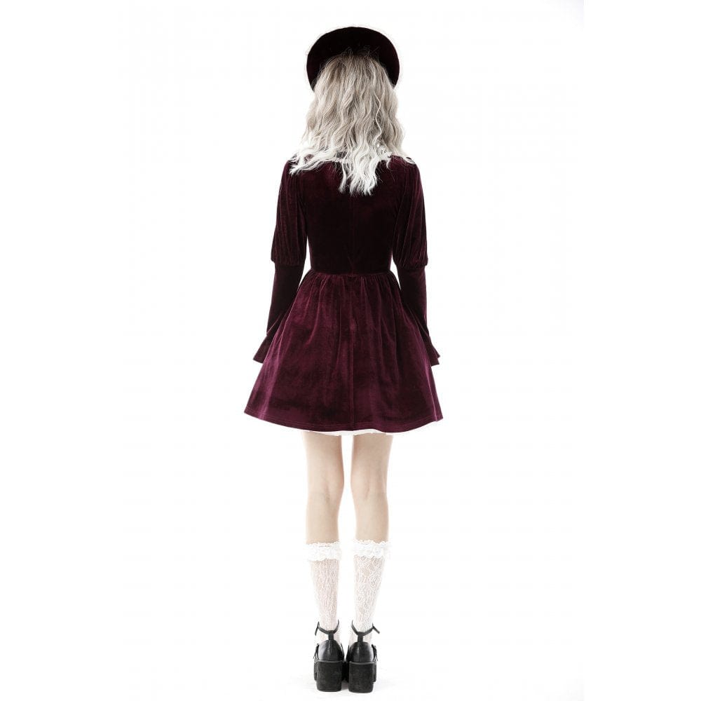 Darkinlove Women's Vintage Velet Court Dress Cosplay Dress