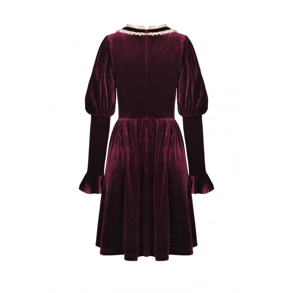 Darkinlove Women's Vintage Velet Court Dress Cosplay Dress