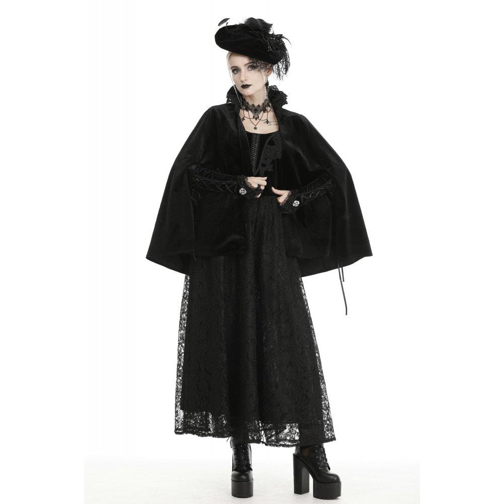 Darkinlove Women's Vintage Warm Velvet Bolero Capes