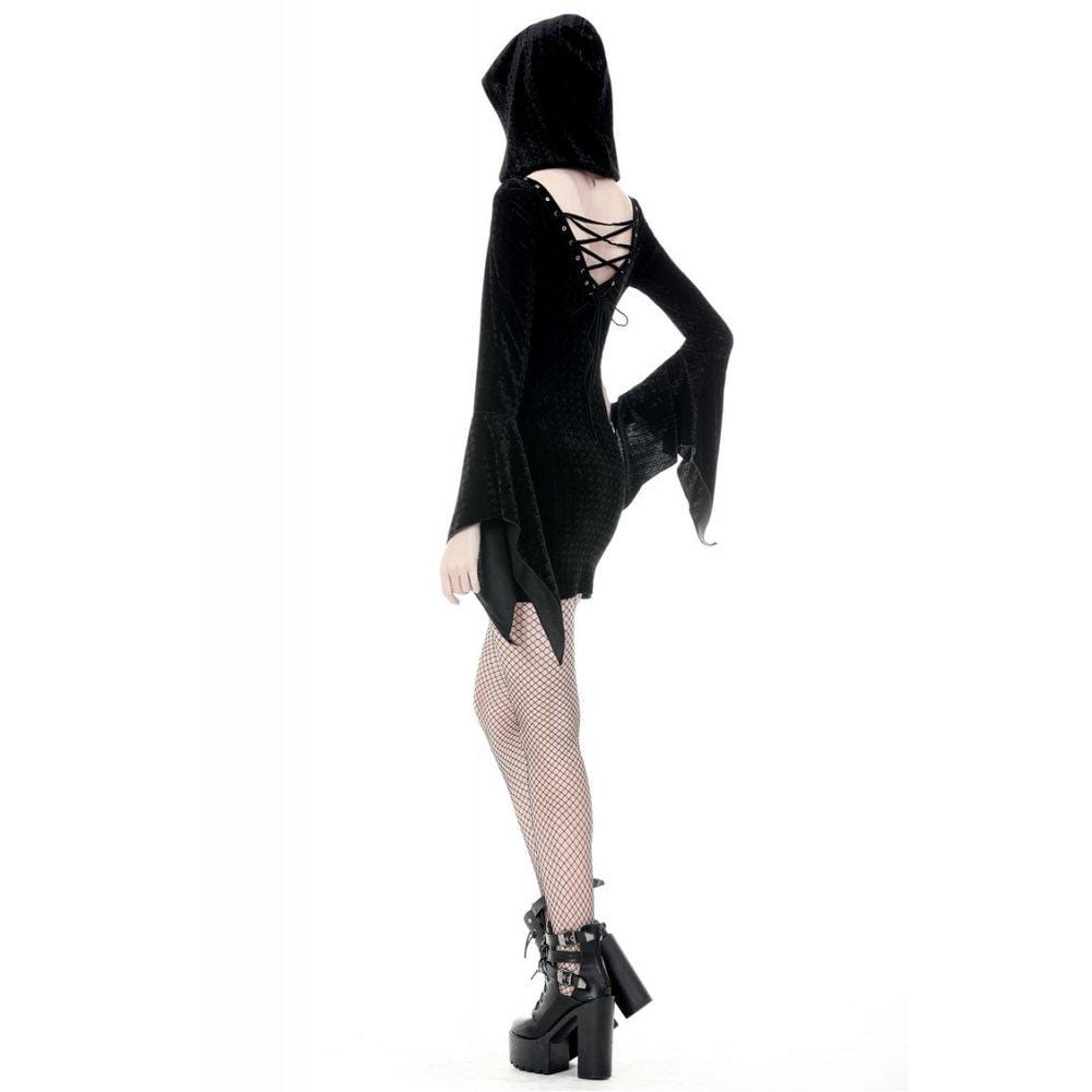 Darkinlove Women's Witch Halloween Hooded Slim Dresses