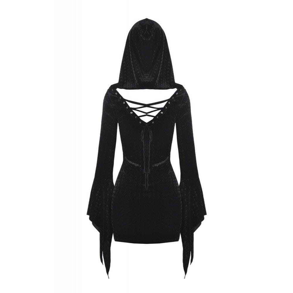 Darkinlove Women's Witch Halloween Hooded Slim Dresses