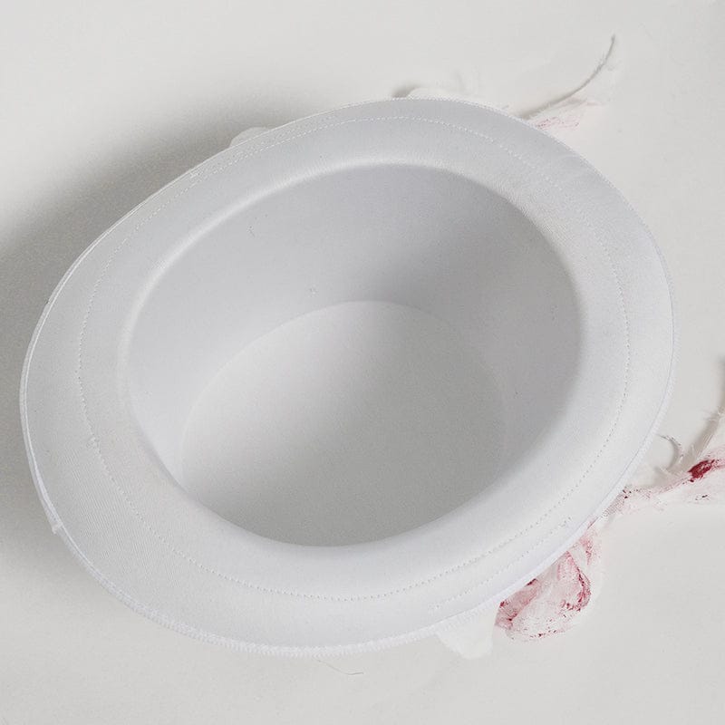 DEVIL FASHION Men's Gothic Bandage-Wrapped Streamers Top Hat White