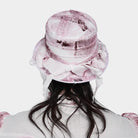 DEVIL FASHION Men's Gothic Bandage-Wrapped Streamers Top Hat White