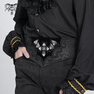 DEVIL FASHION Men's Gothic Bat Embroidered Cross Girdle