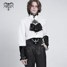 DEVIL FASHION Men's Gothic Bat Embroidered Cross Girdle