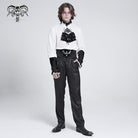 DEVIL FASHION Men's Gothic Bat Embroidered Cross Girdle