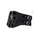 DEVIL FASHION Men's Gothic Buckle-up Cross Chain Girdle