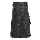DEVIL FASHION Men's Gothic Buckle-up Ring Eyelets Skirt