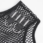 DEVIL FASHION Men's Gothic Bullet Sheer Mesh Tank Top