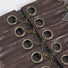 DEVIL FASHION Men's Gothic Chain Faux Leather Belt