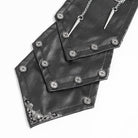 DEVIL FASHION Men's Gothic Chain Splice Buckle Choker Necktie