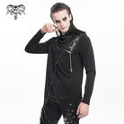 DEVIL FASHION Men's Gothic Chain Splice Sweatershirt