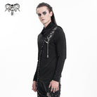 DEVIL FASHION Men's Gothic Chain Splice Sweatershirt