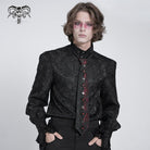DEVIL FASHION Men's Gothic Contrast Color Cross Necktie