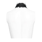 DEVIL FASHION Men's Gothic Cross Beaded Neckwear Black