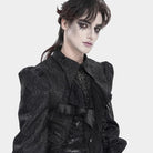 DEVIL FASHION Men's Gothic Cross Beaded Neckwear Black