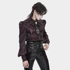 DEVIL FASHION Men's Gothic Cross Lace-up Zip Girdle