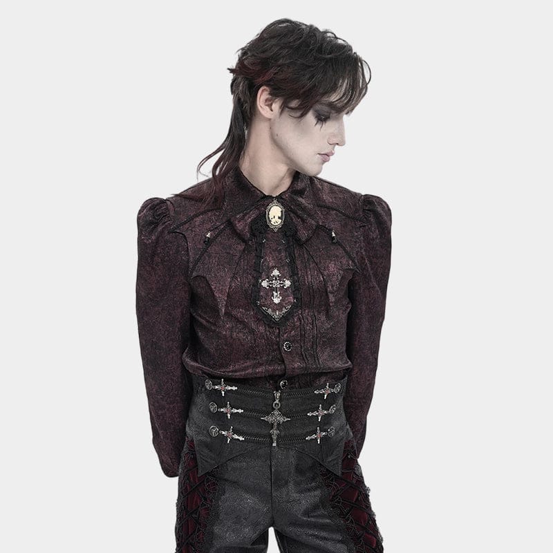 DEVIL FASHION Men's Gothic Cross Lace-up Zip Girdle